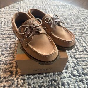 Little Kid Size 11.5 Sperry Brown Leather Loafers - Top Sider - in Sahara - NEW!